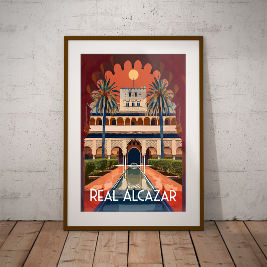 Séville - Alcazar - Affiche de voyage