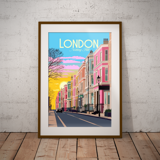 London - Notting Hill poster by bon voyage design
