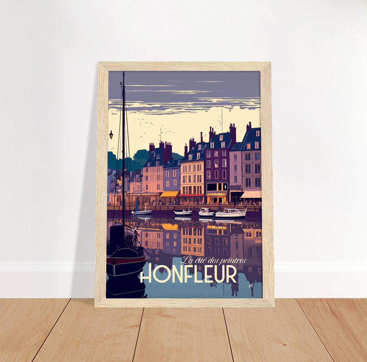 Honfleur poster by bon voyage design