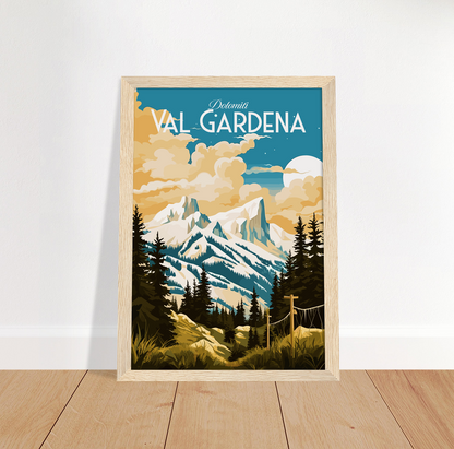 Val Gardena poster by bon voyage design