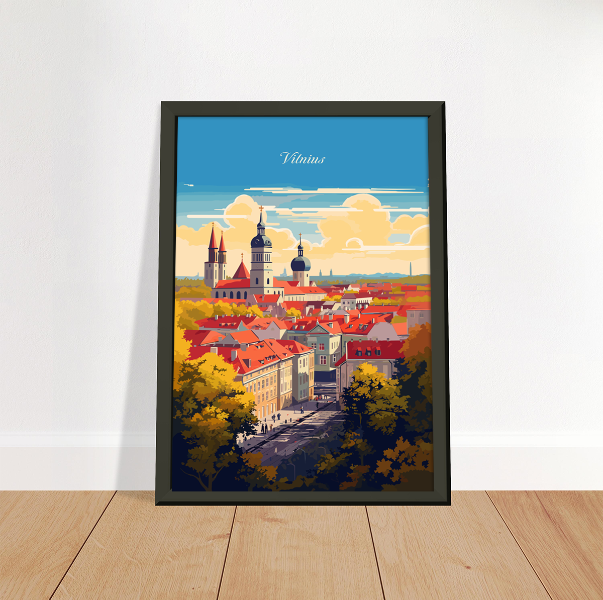 Vilnius poster by bon voyage design