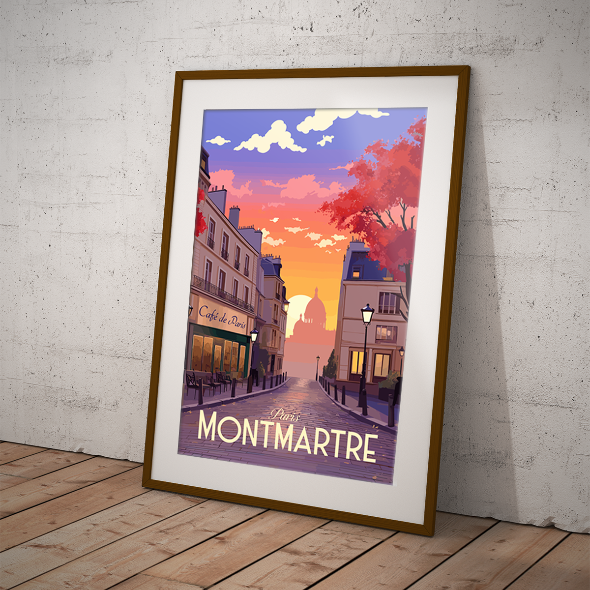 Paris - Montmartre poster by bon voyage design