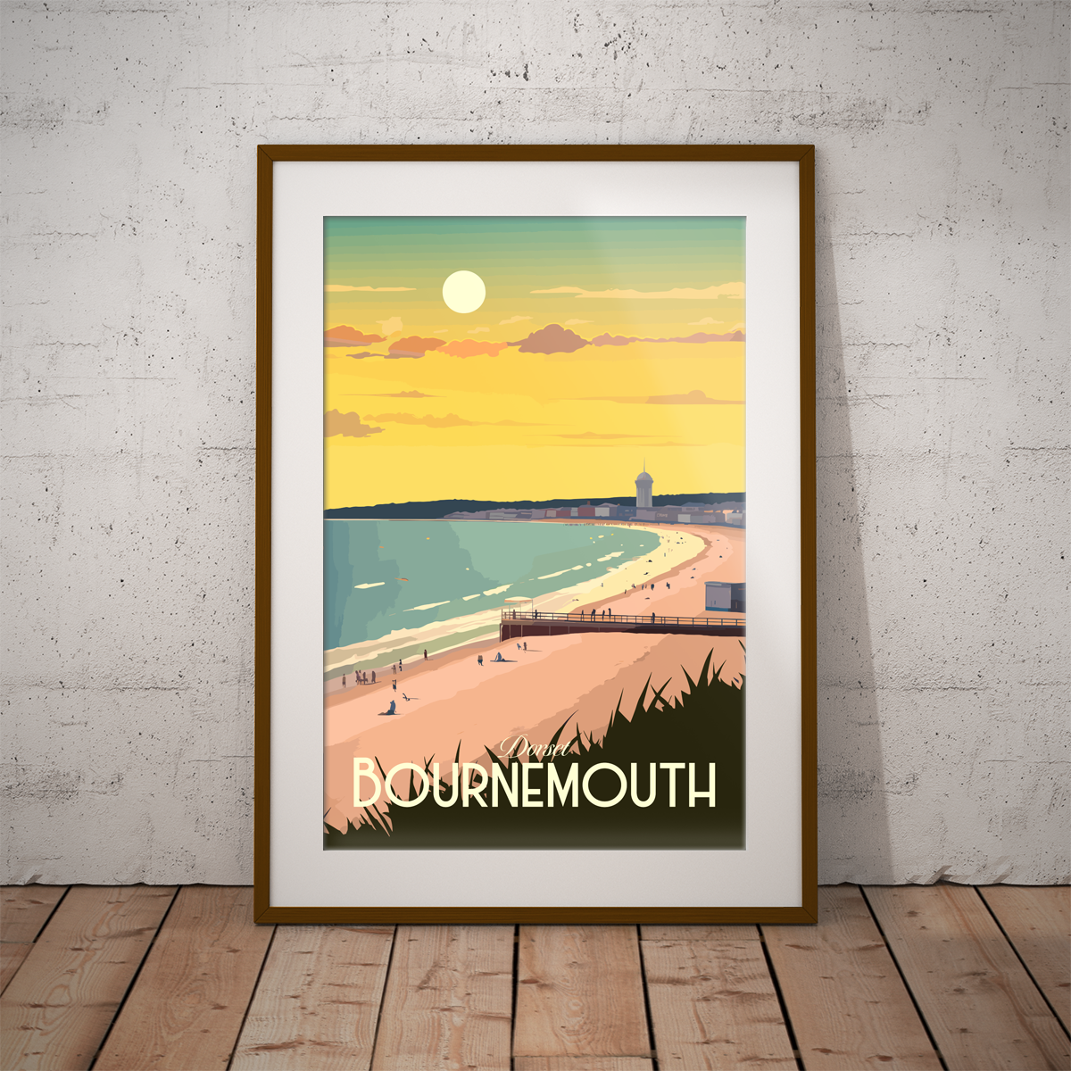 Bournemouth poster by bon voyage design