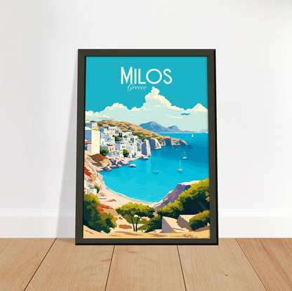 Milos poster by bon voyage design