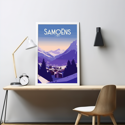 Samoens poster by bon voyage design