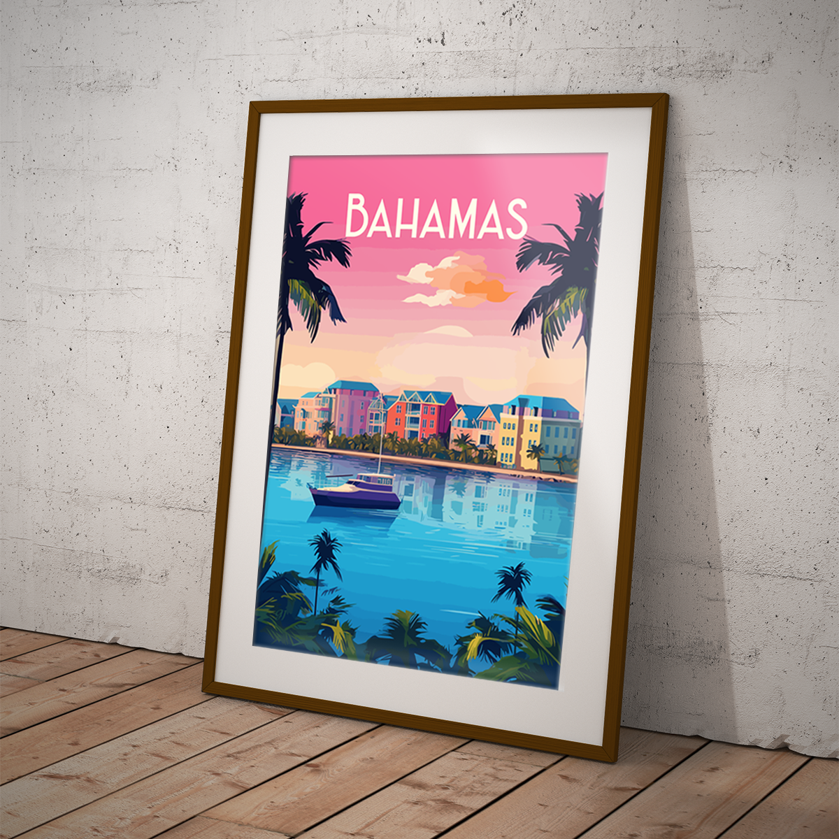 Bahamas poster by bon voyage design