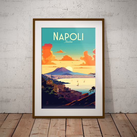 Napoli - Bay poster by bon voyage design