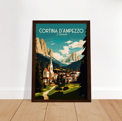 Cortina d’Ampezzo poster by bon voyage design