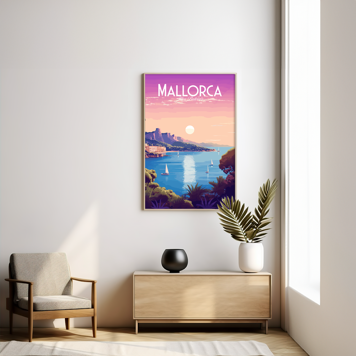 Mallorca - Beach poster by bon voyage design