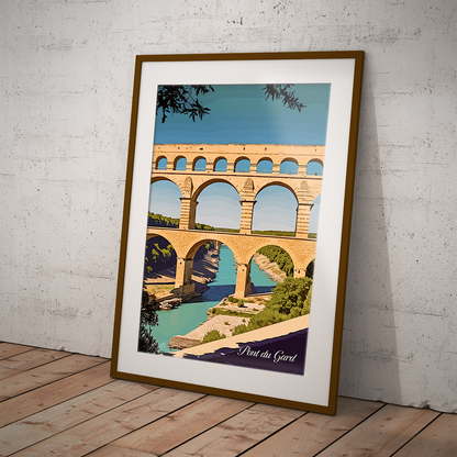 Pont du Gard poster by bon voyage design