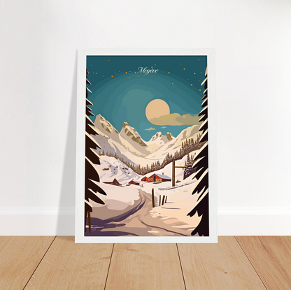 Megeve poster by bon voyage design