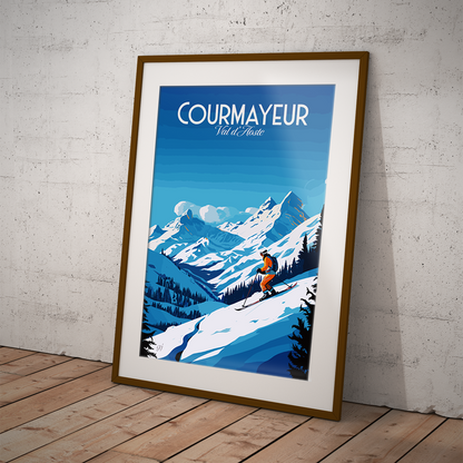 Courmayeur poster by bon voyage design