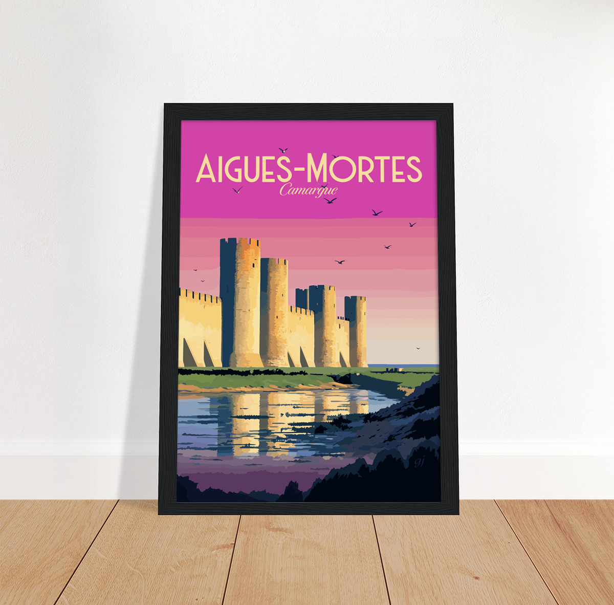 Aigues-Mortes poster by bon voyage design