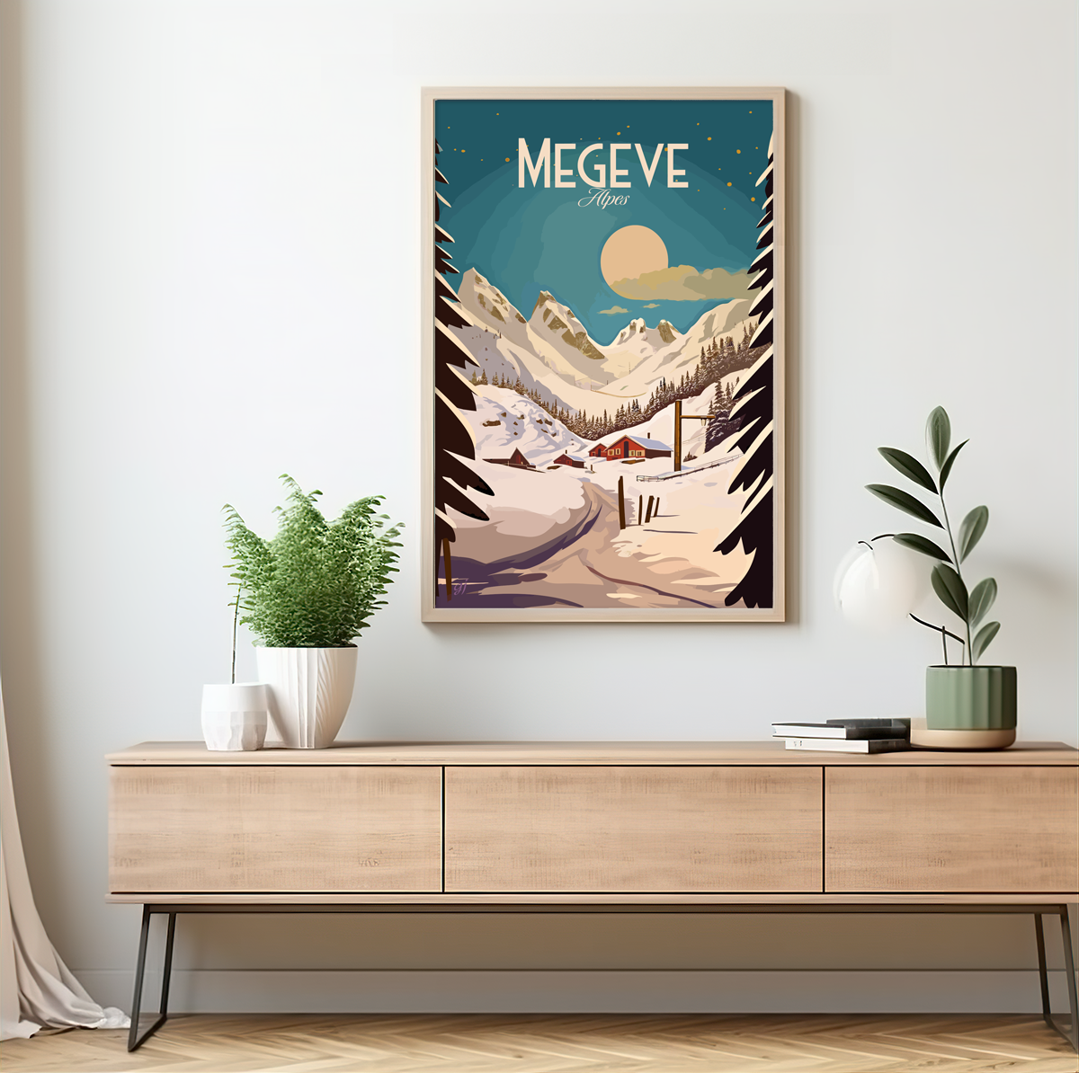 Megeve poster by bon voyage design