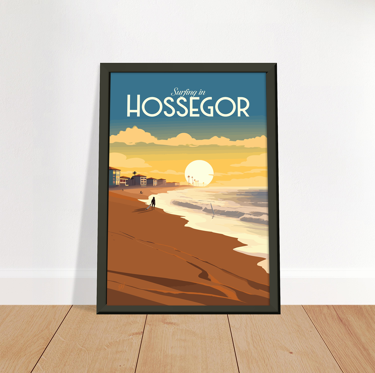 Hossegor poster by bon voyage design