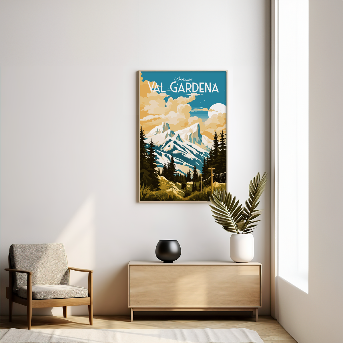 Val Gardena poster by bon voyage design