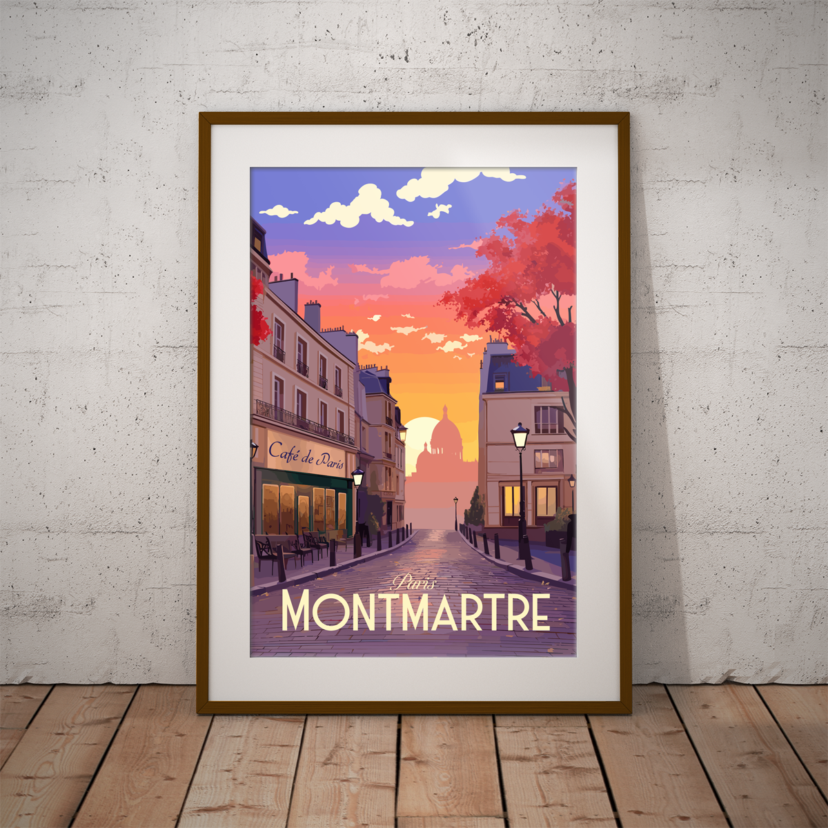 Paris - Montmartre poster by bon voyage design