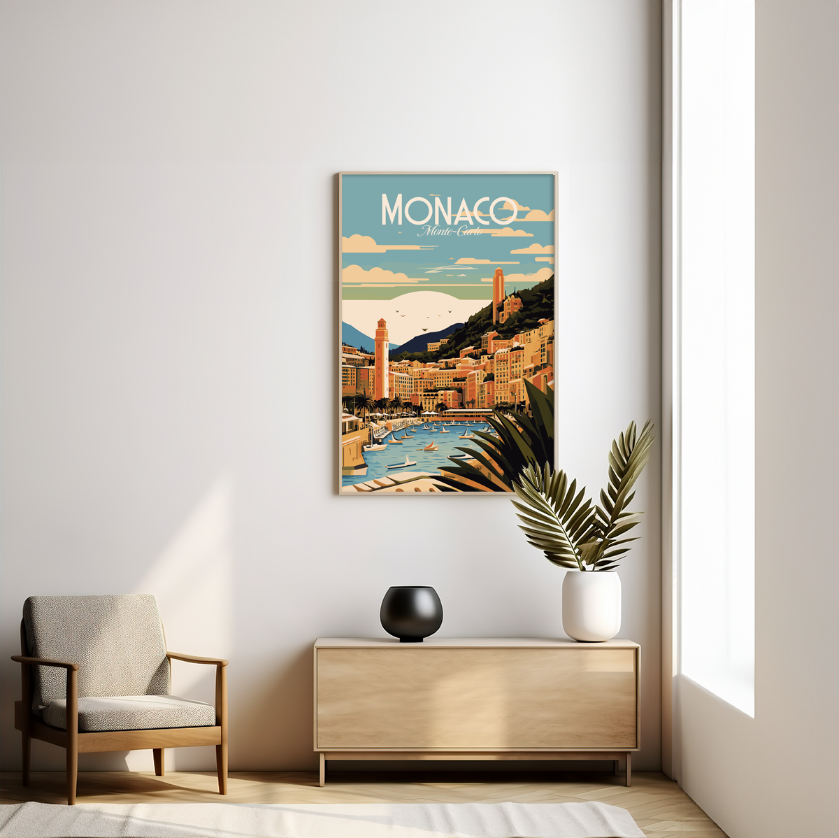 Monaco poster by bon voyage design
