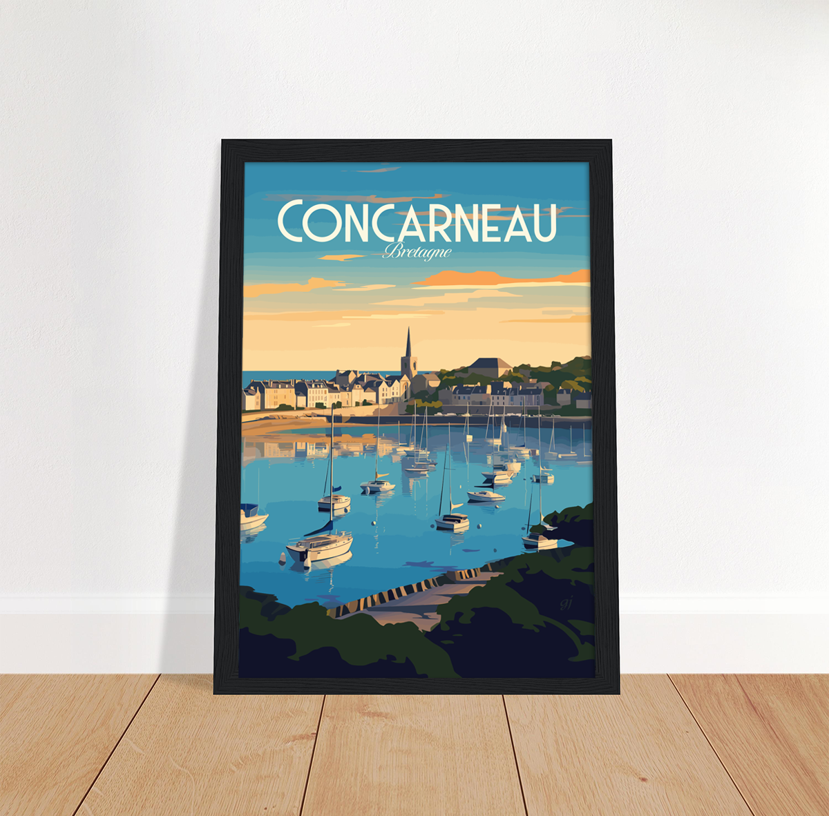 Concarneau poster by bon voyage design