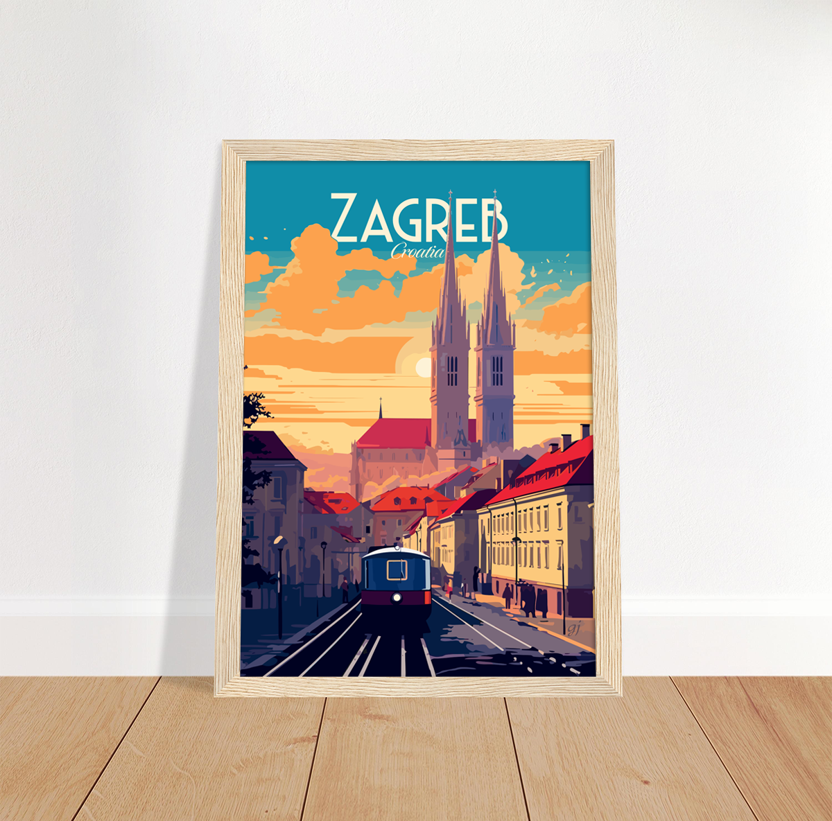 Zagreb poster by bon voyage design