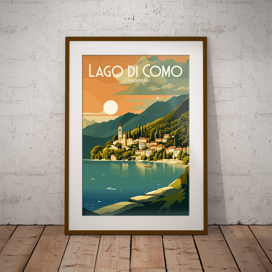 Lago di Como poster by bon voyage design