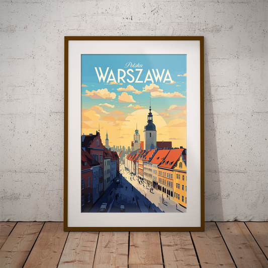 Warsaw poster by bon voyage design
