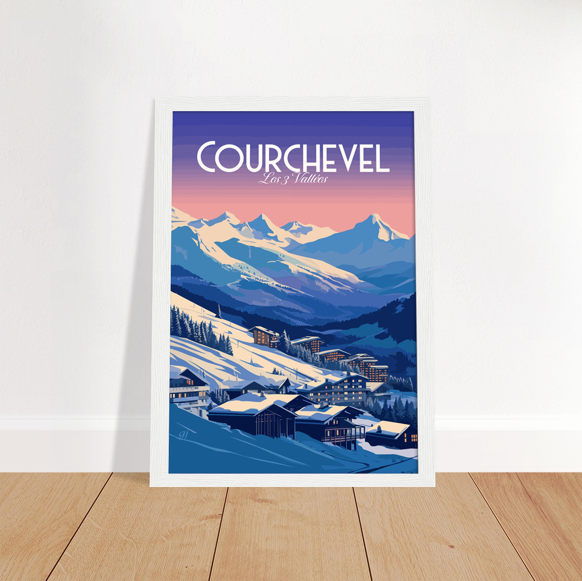 Courchevel poster by bon voyage design
