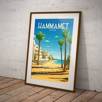 Hammamet poster by bon voyage design