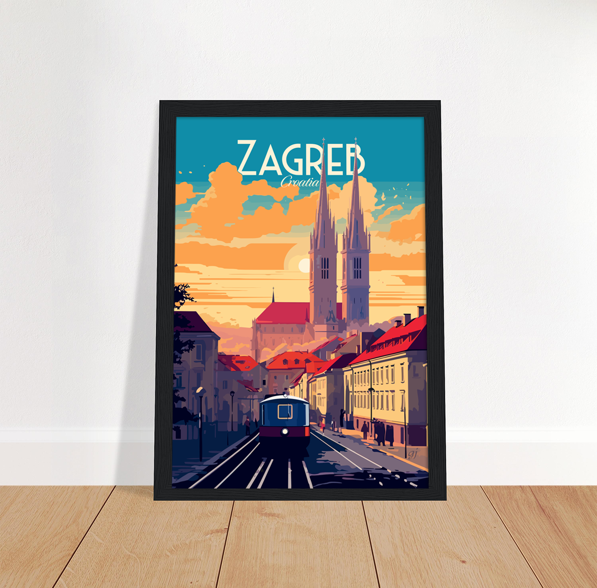 Zagreb poster by bon voyage design