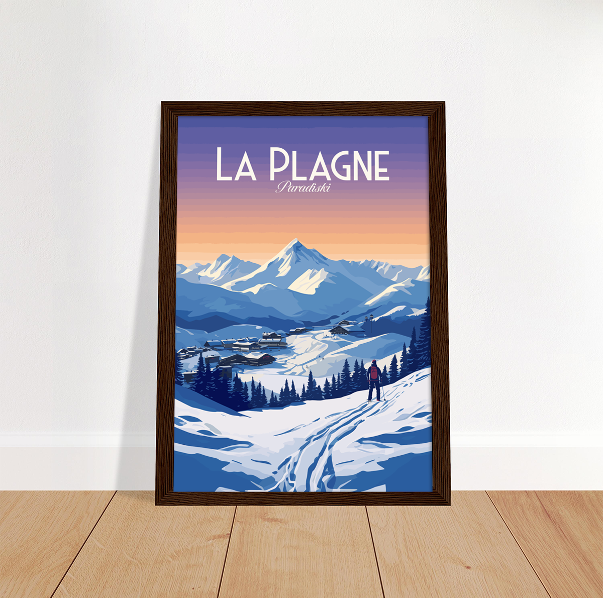 La Plagne poster by bon voyage design