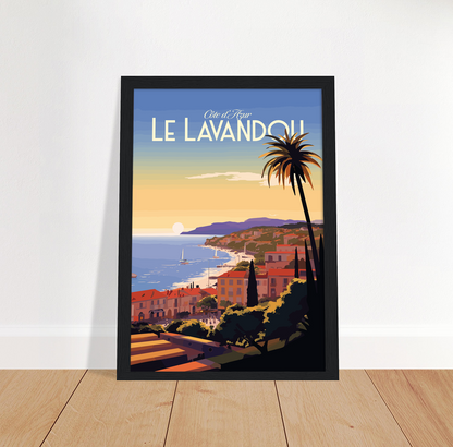 Le Lavandou poster by bon voyage design