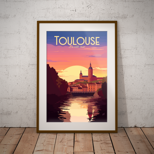 Toulouse poster by bon voyage design