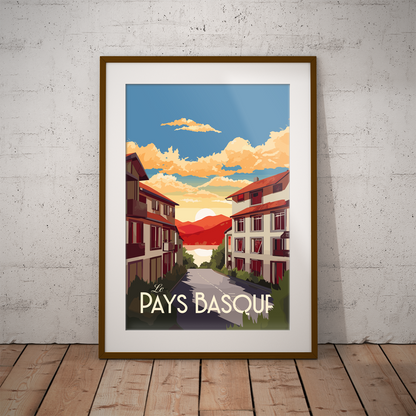 Pays Basque poster by bon voyage design