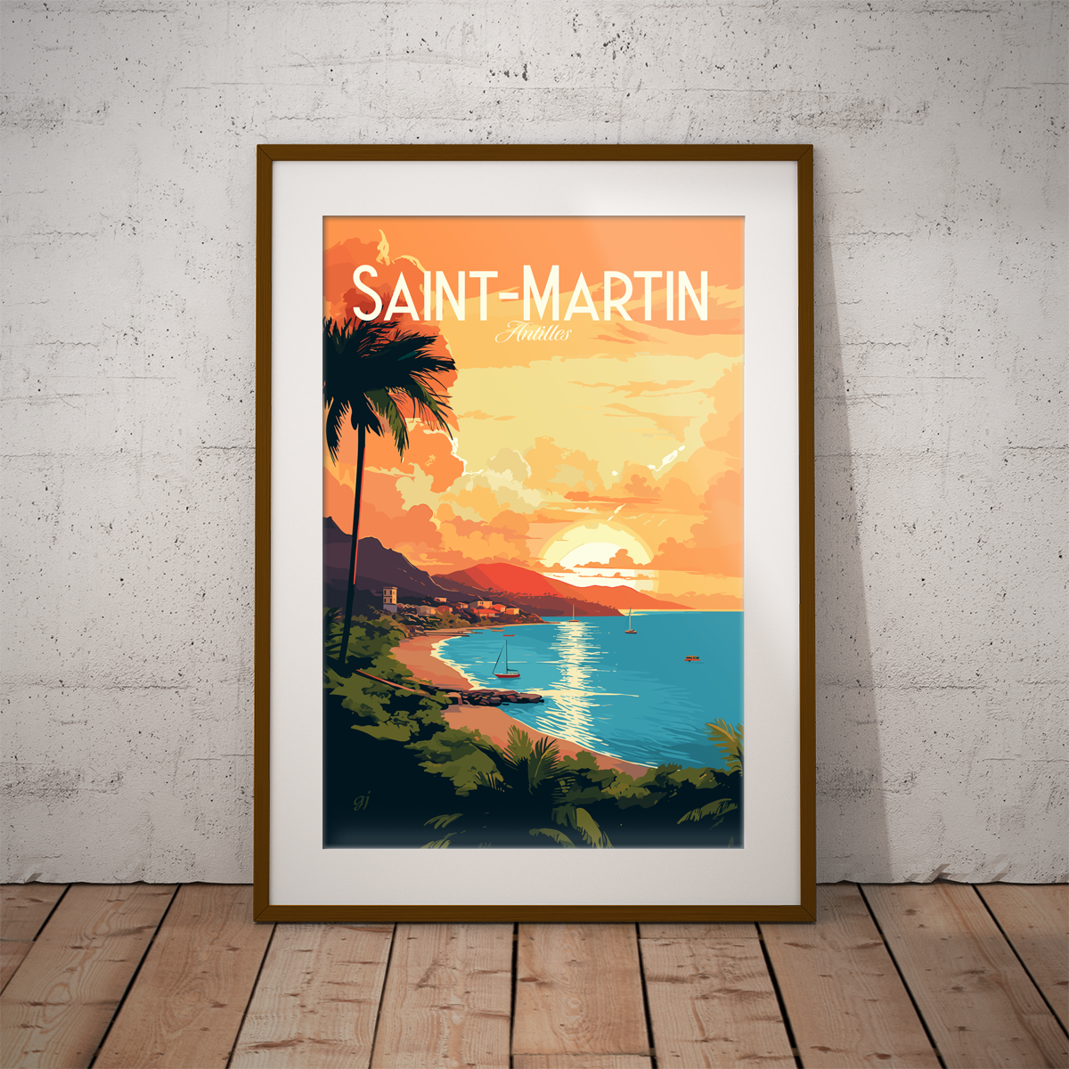 Saint-Martin poster by bon voyage design
