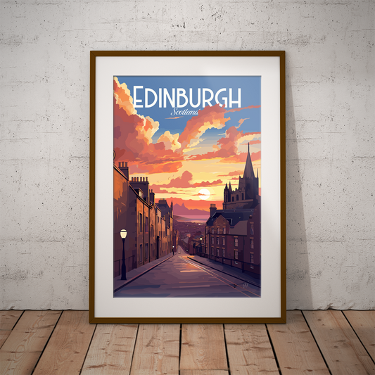 Edinburgh poster by bon voyage design