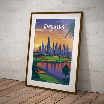 Emirates Golf Club poster by bon voyage design