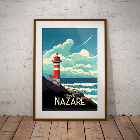 Nazare poster by bon voyage design
