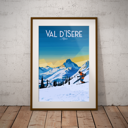 Val d'Isere poster by bon voyage design