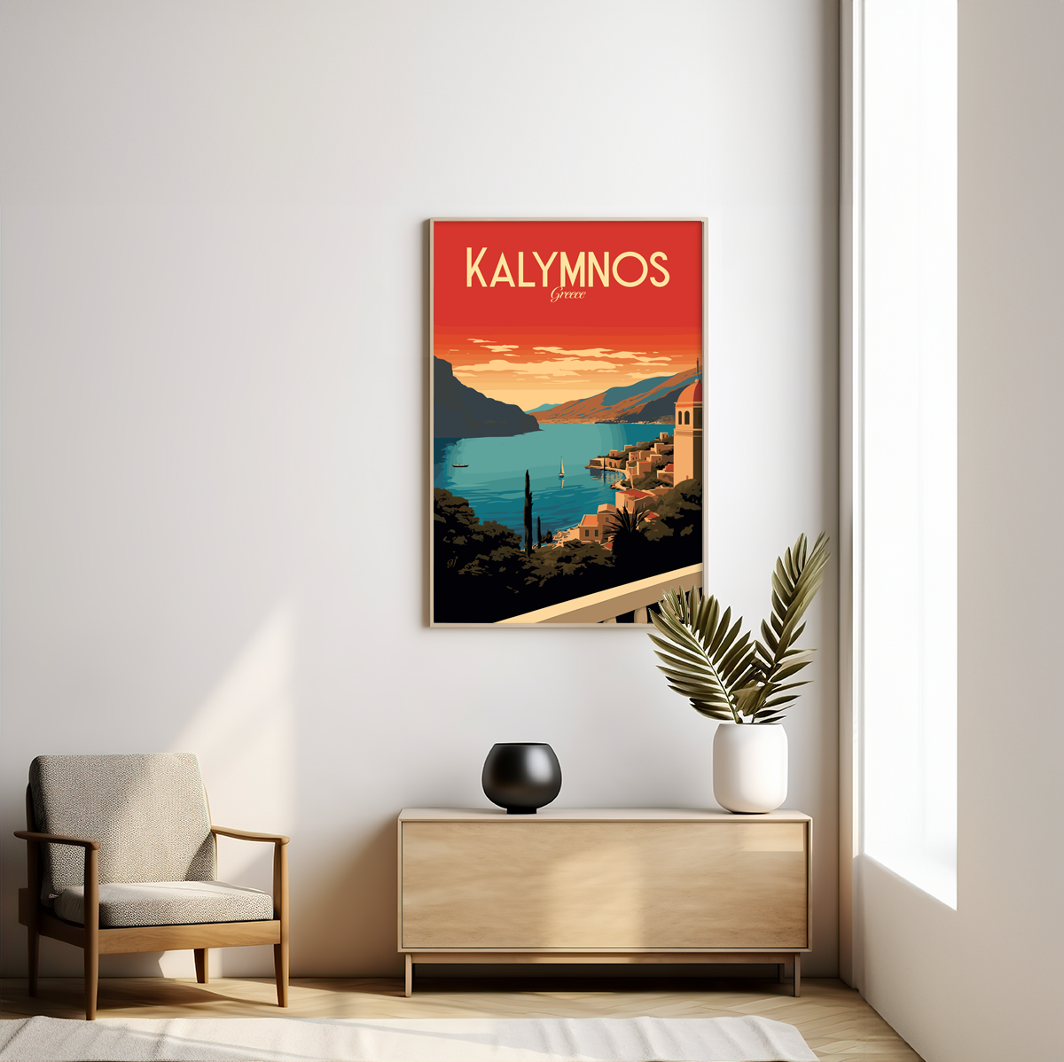 Kalymnos poster by bon voyage design