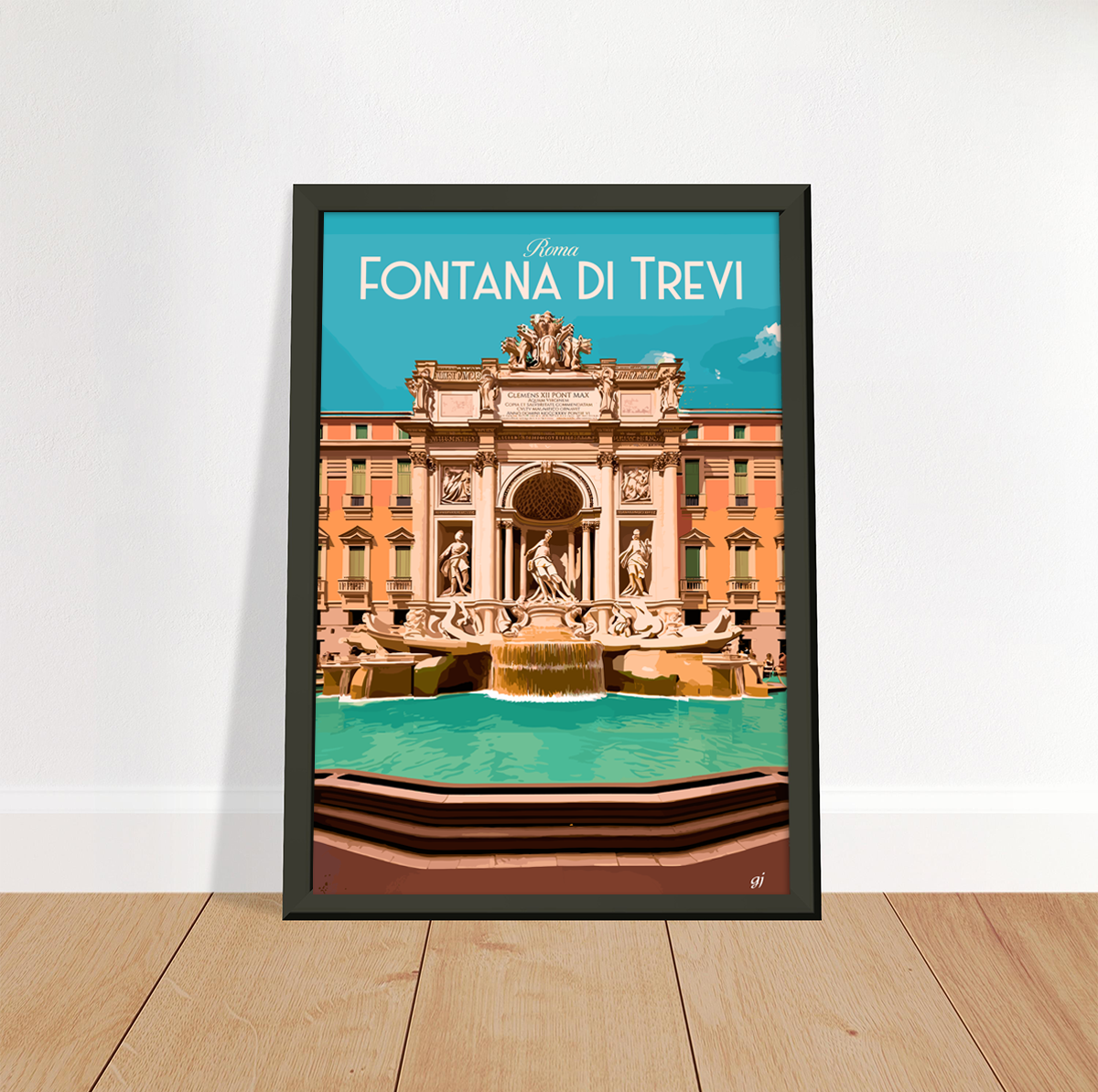 Roma - Fontana di Trevi poster by bon voyage design