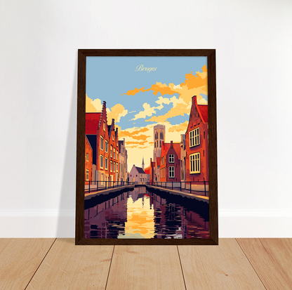 Bruges poster by bon voyage design