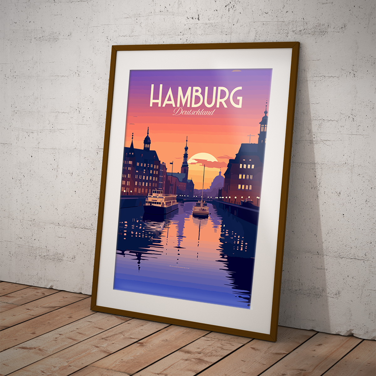 Hamburg poster by bon voyage design