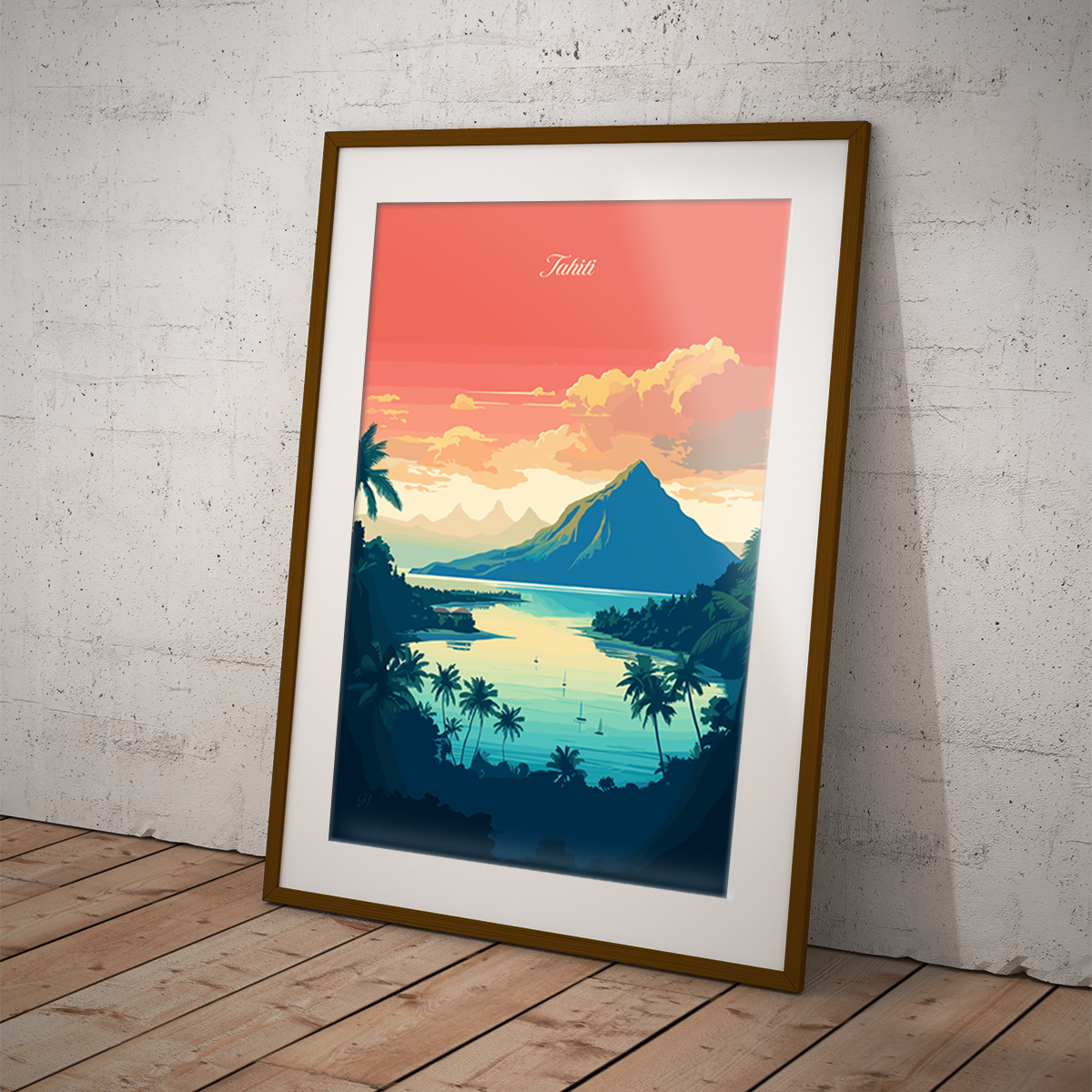 Tahiti poster by bon voyage design