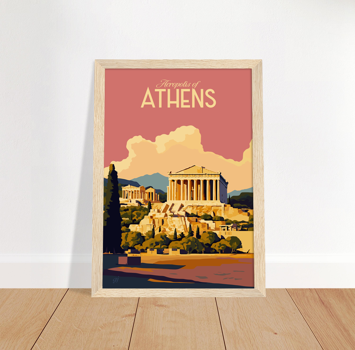 Athens poster by bon voyage design