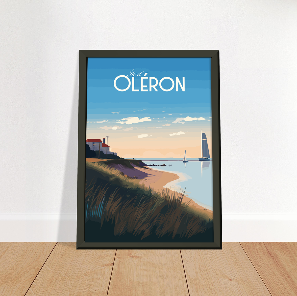 Oléron - Plage poster by bon voyage design