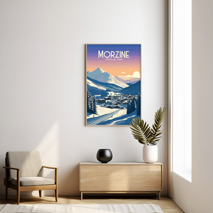 Morzine poster by bon voyage design