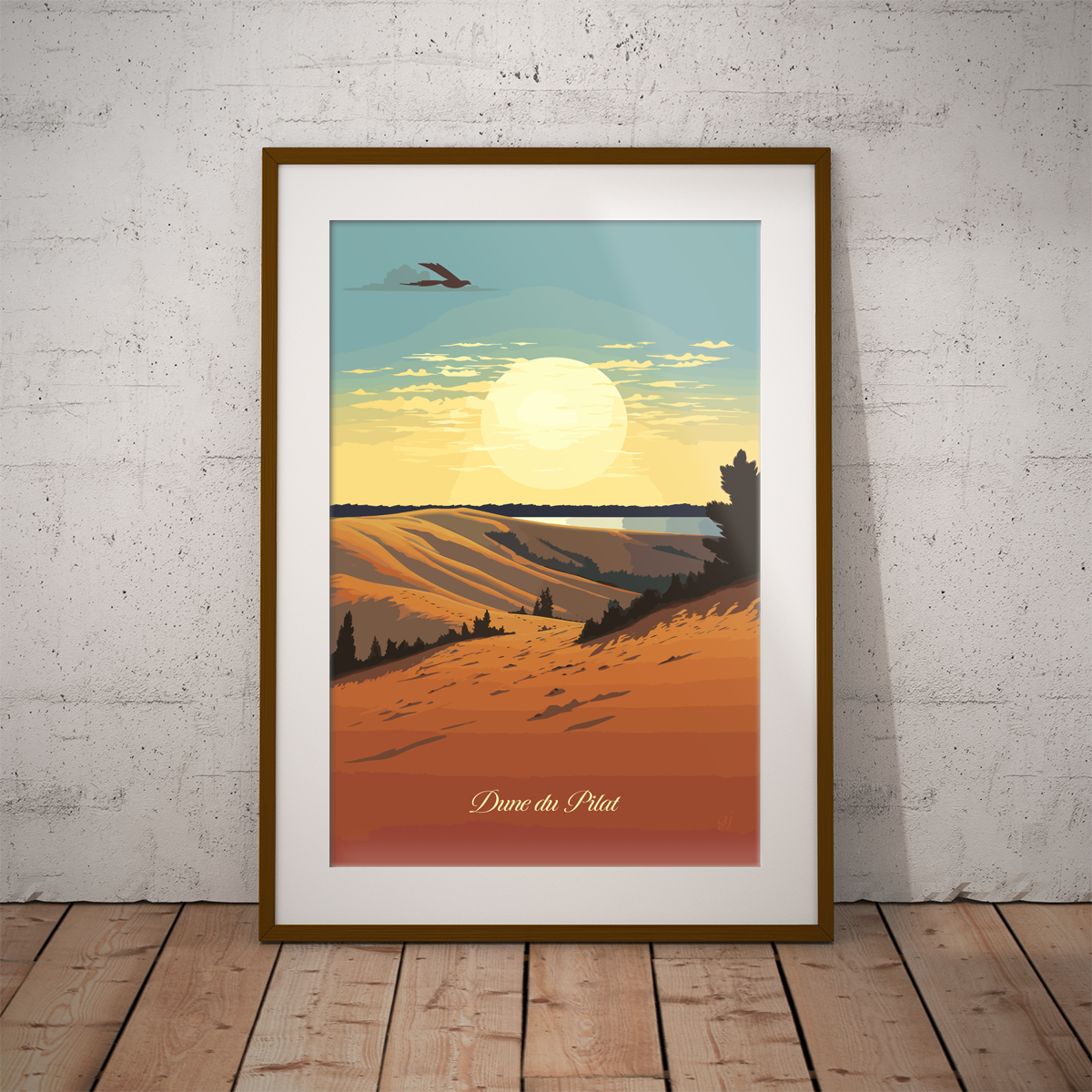 Dune du Pilat poster by bon voyage design
