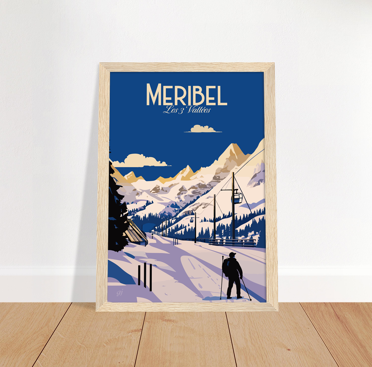 Meribel poster by bon voyage design