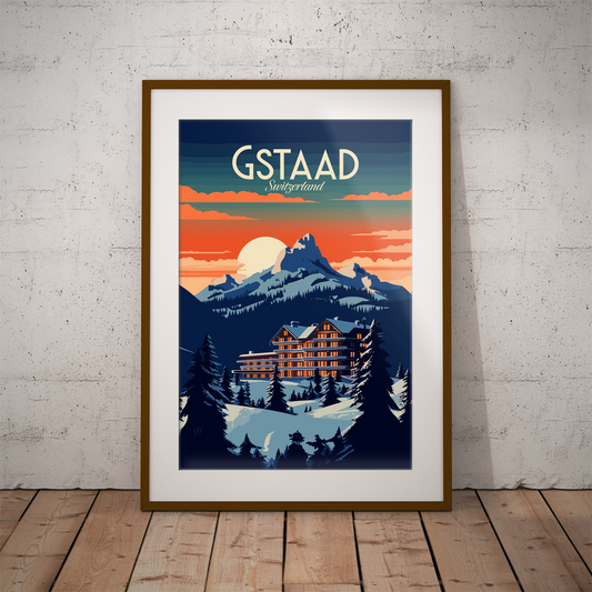 Gstaad poster by bon voyage design
