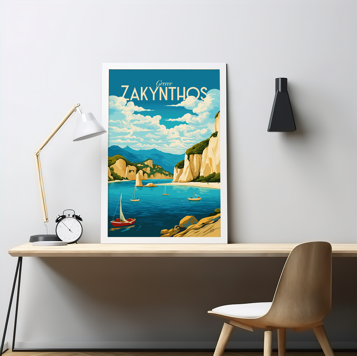 Zakynthos poster by bon voyage design